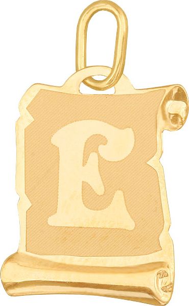 Lovrin ZŁOTA ZAWIESZKA LITERKA E PAPIRUS 585 ALFABET 0,5g