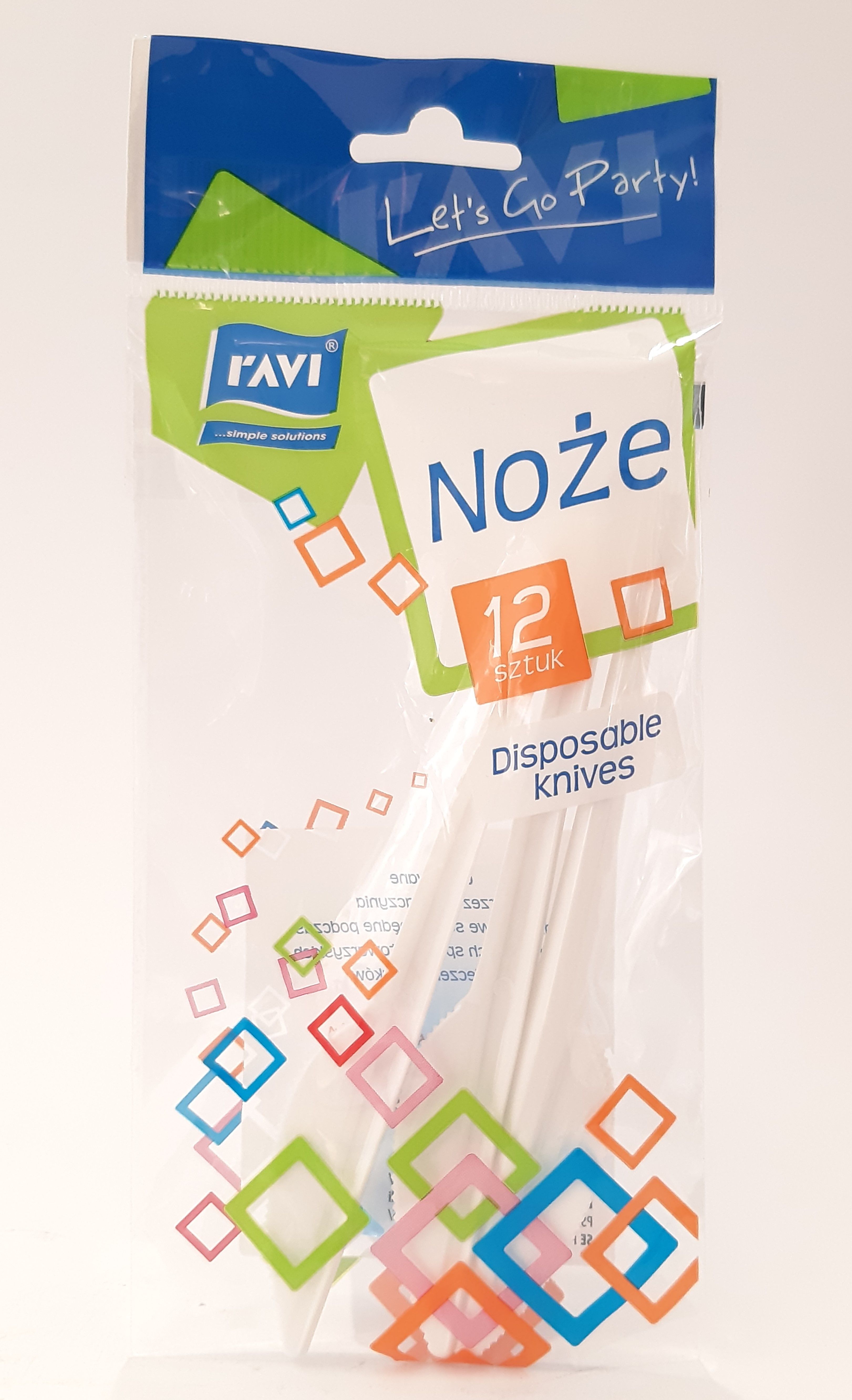 Ravi Noże 12szt. plastik.