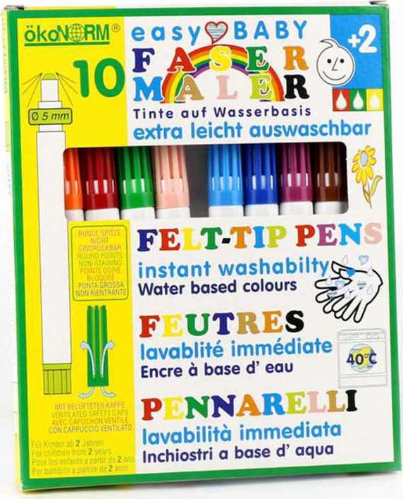 Oekonorm Naturalne flamastry 10 kolorów