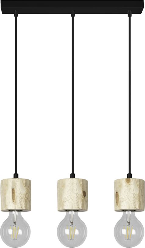 Lampa wisząca Spotlight Lampa sufitowa brązowa Spotlight Pino drewniana 7161350