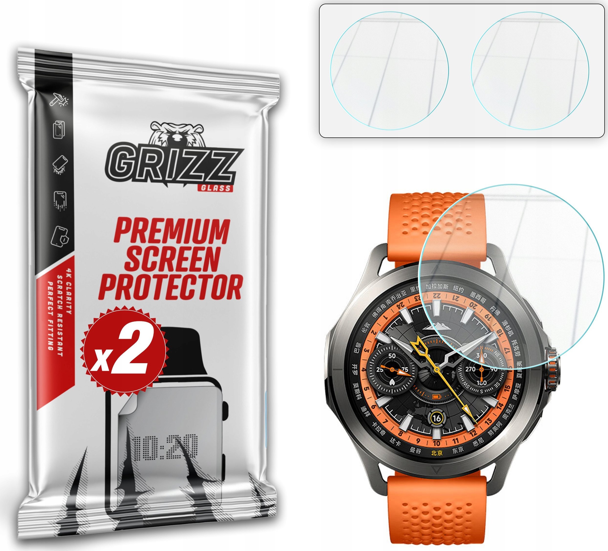 GrizzGlass Szkło hybrydowe GrizzGlass HybridGlass do Xiaomi Watch S4 Sport