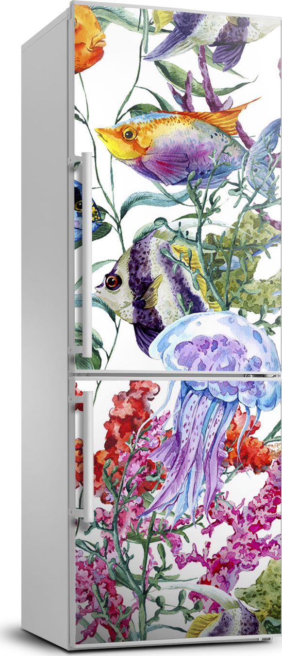 Tulup Naklejka samoprzylepna na lodówkę 70x190 cm Podwodny świat