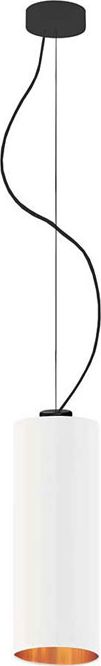 Lampa wisząca Lumes Pojedyncza lampa wisząca na czarnym stelażu - EX837-Boloniv - 5 kolorów Biały