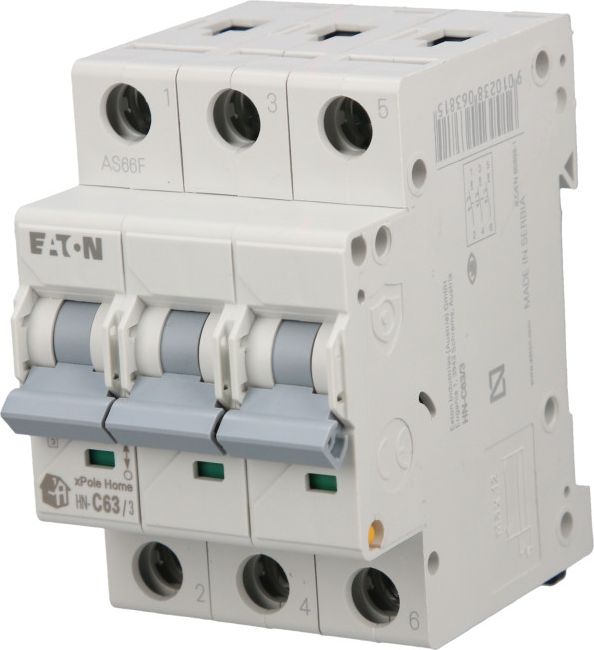 Eaton Wyłącznik nadprądowy 3P C 63A 6kA AC xPole Home HN-C63/3 194897