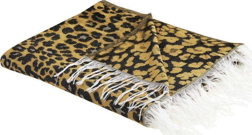 Beliani Koc w panterkę 130 x 170 cm brązowo-czarny JAMUNE!