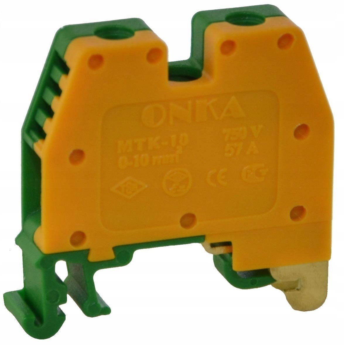 ONKA Elektrik Złączka uniwersalna śrubowa uziemiający MTK 10mm2 żółtozielony, T0-1294-1010221