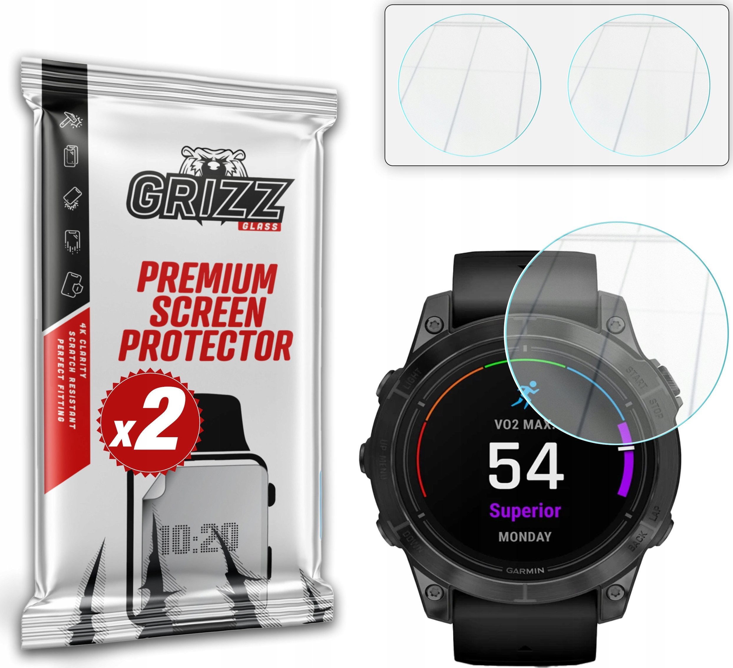 Szkło hybrydowe GrizzGlass HybridGlass do Garmin epix Pro gen. 2 47mm