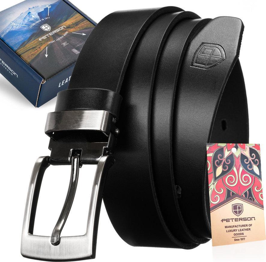 Peterson Wąski, skórzany pasek z tradycyjną klamrą Peterson 90 cm