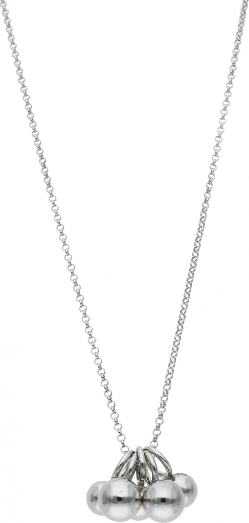 Rosanto Srebrny naszyjnik z kuleczkami 80 cm 925