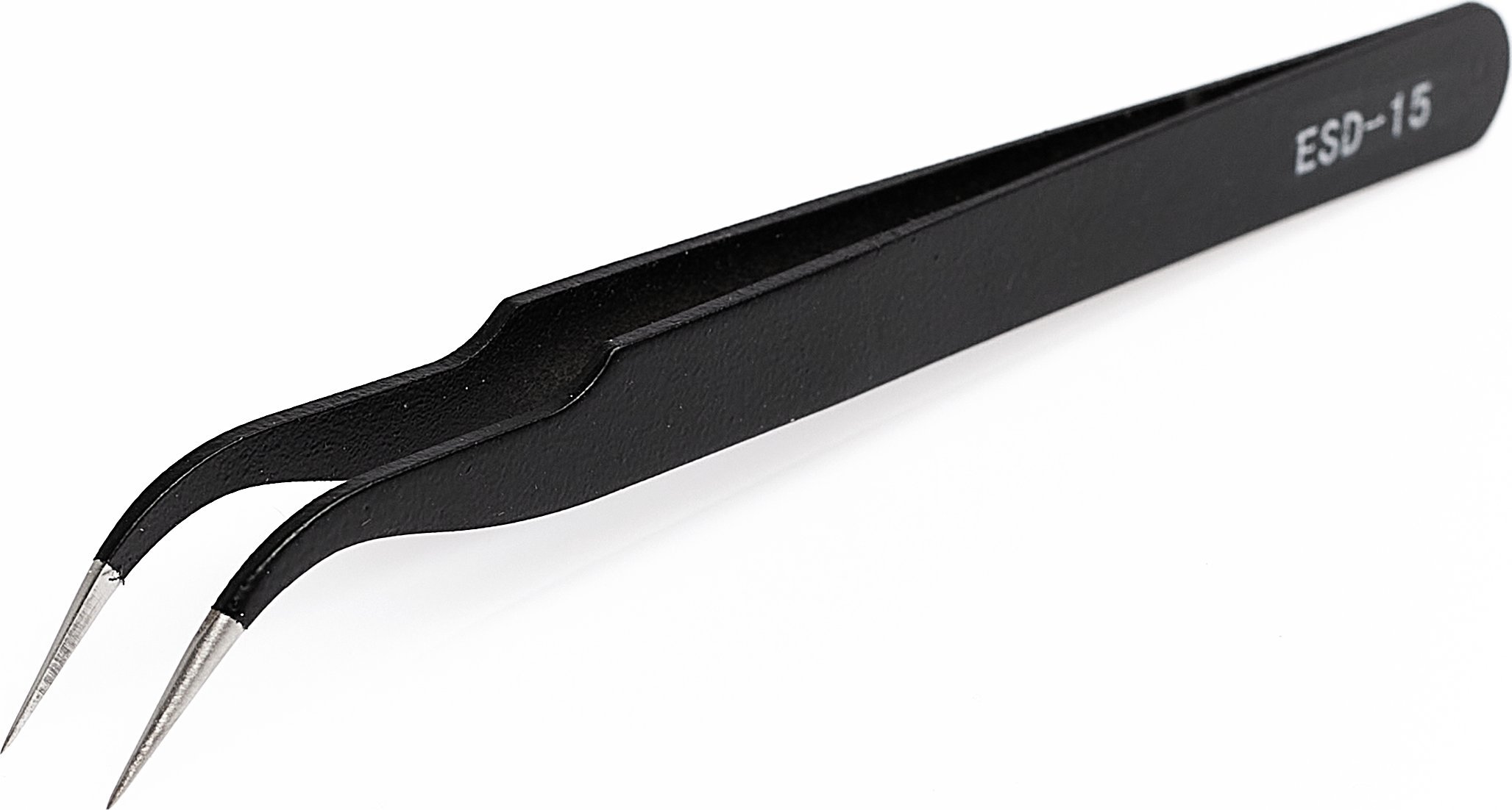 Pęseta Precyzyjna 120mm Zagięta Antymagnetyczna ESD-15 Techrebal