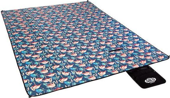 Nils Extreme NC8014 Niebieski Flamingi Koc Piknikowy 220x200 Pe Alu