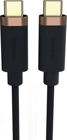 Kabel USB Duracell USB-C - USB-C 1 m Czarny (USB7030A)