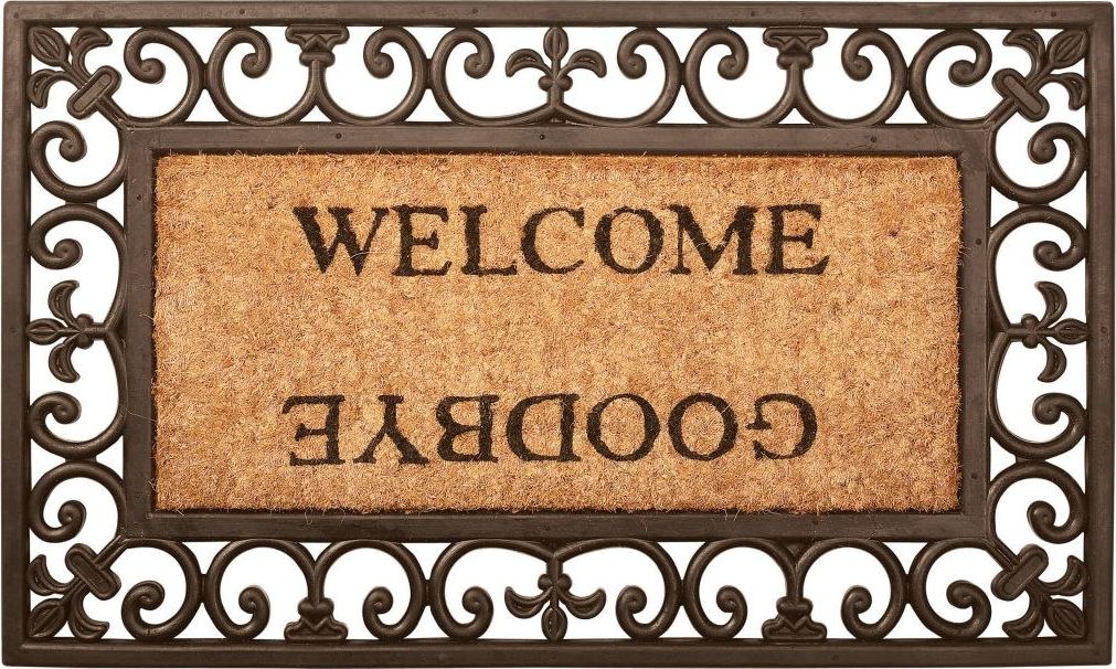 Esschert Design Wycieraczka Welcome/Goodbye, gumowa