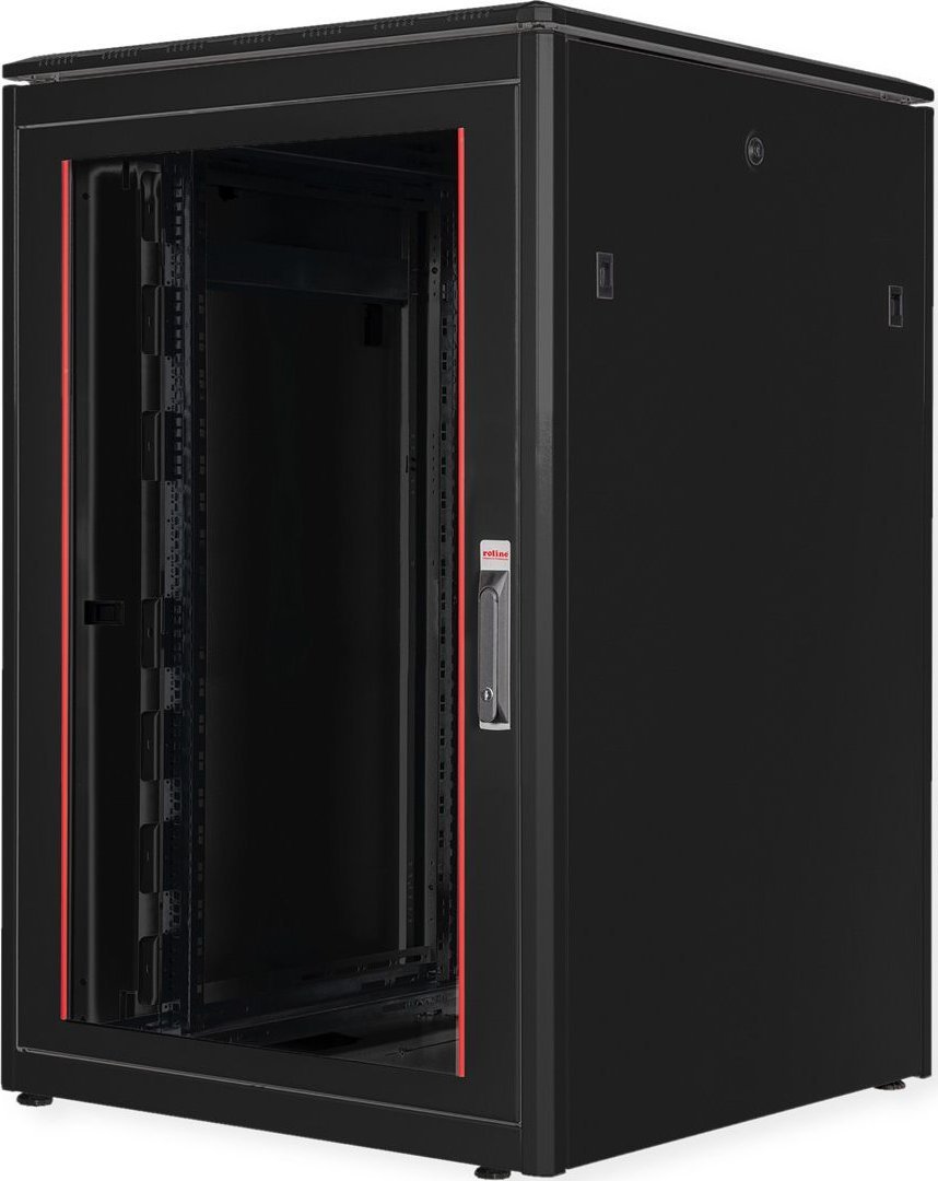 Szafa Roline ROLINE Netzwerkschrank Pro 48,26cm 19Zoll 22 HE 800x800 BxT Glast�r schwarz