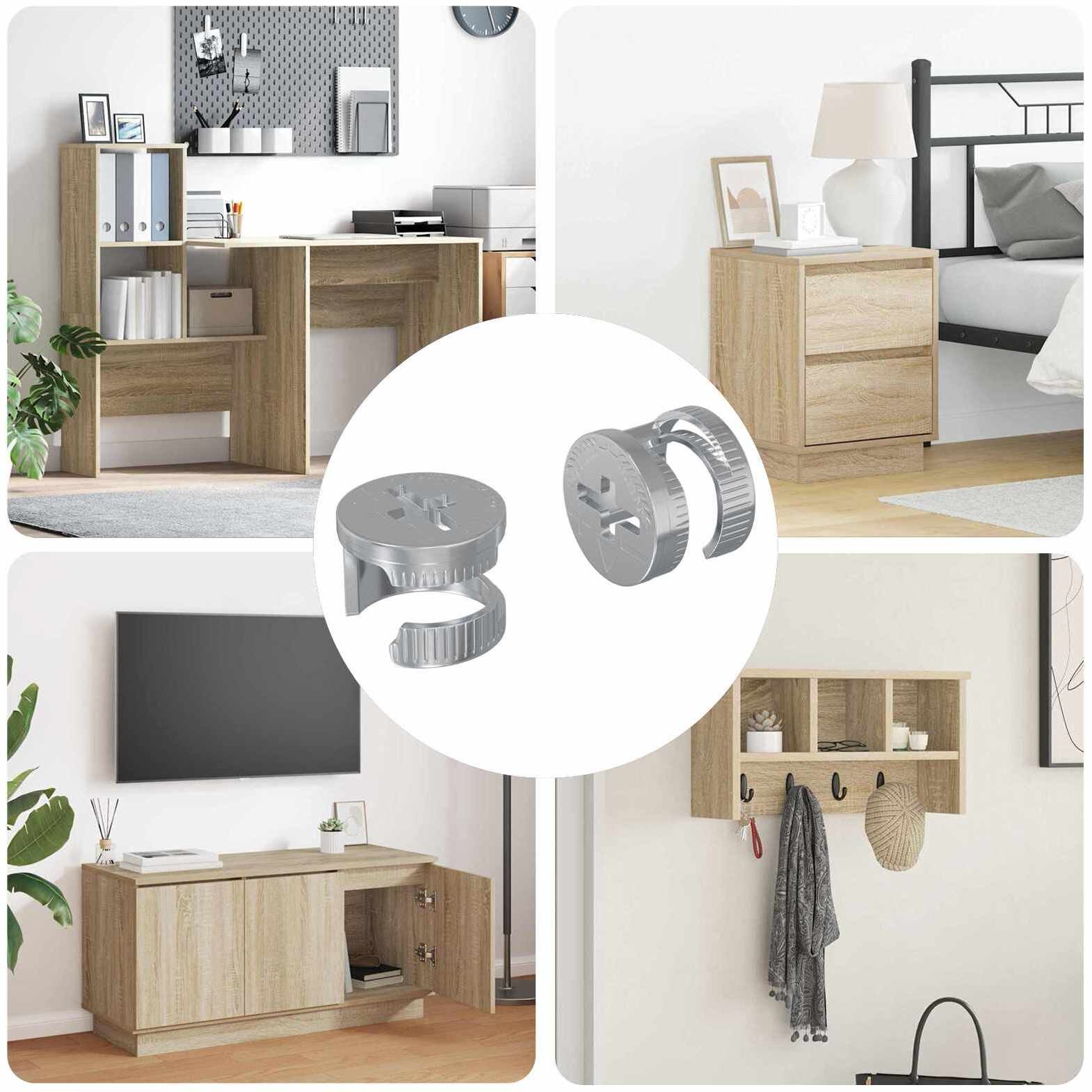 vidaXL Nakładki z zamkiem motylkowym 2 pcs Srebrny 12 x 10 mm Stal