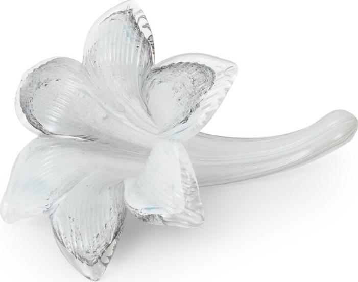 Eurofirany SZKLANA FIGURKA DEKORACYJNA DAKOTA (05) 16X15X9 CM MLECZNY