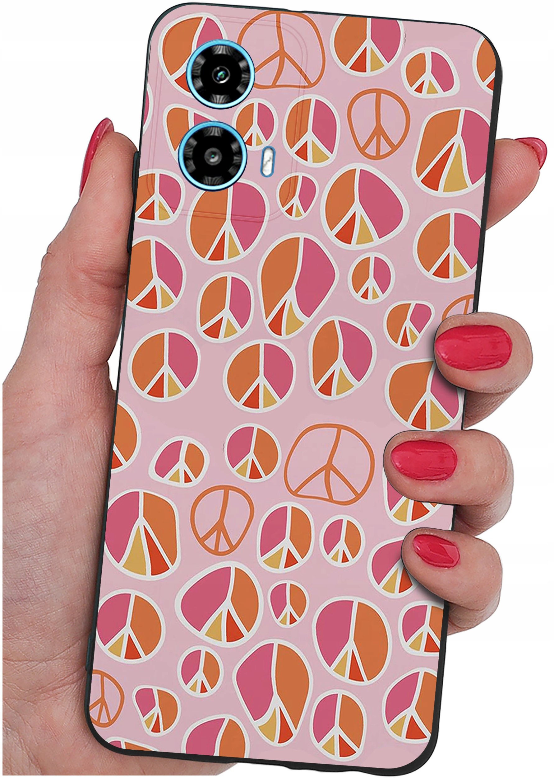 ETUI do Motorola Moto G34 5G WZORY |SILIKONOWE MATT CASE + SZKŁO 9H