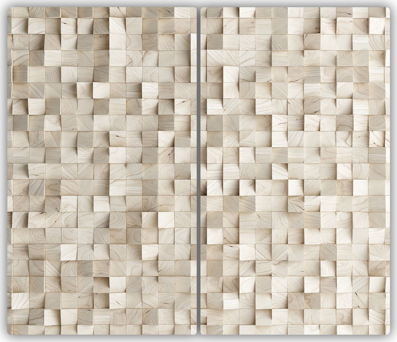 Deska do krojenia Tulup szklana Drewniane kostki 1 52x30cm 2szt.