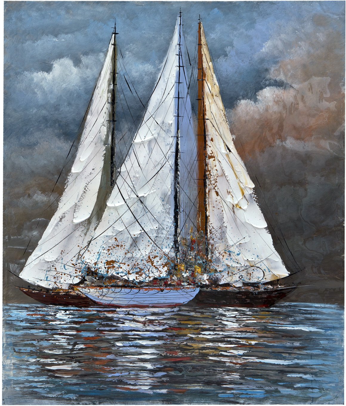 Obraz na płótnie 100x120 cm Jachty na morzu