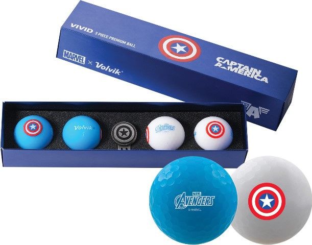 Volvik Piłki golfowe VOLVIK + MARVEL Capitan America