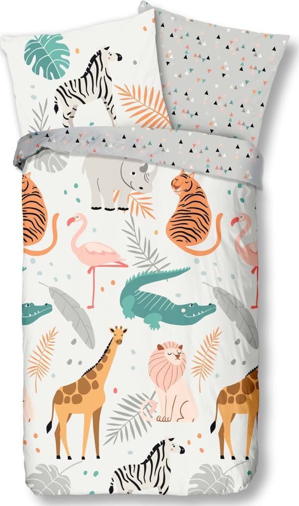 Good Morning Good Morning Pościel dziecięca ZOO, 135x200 cm, kolorowa