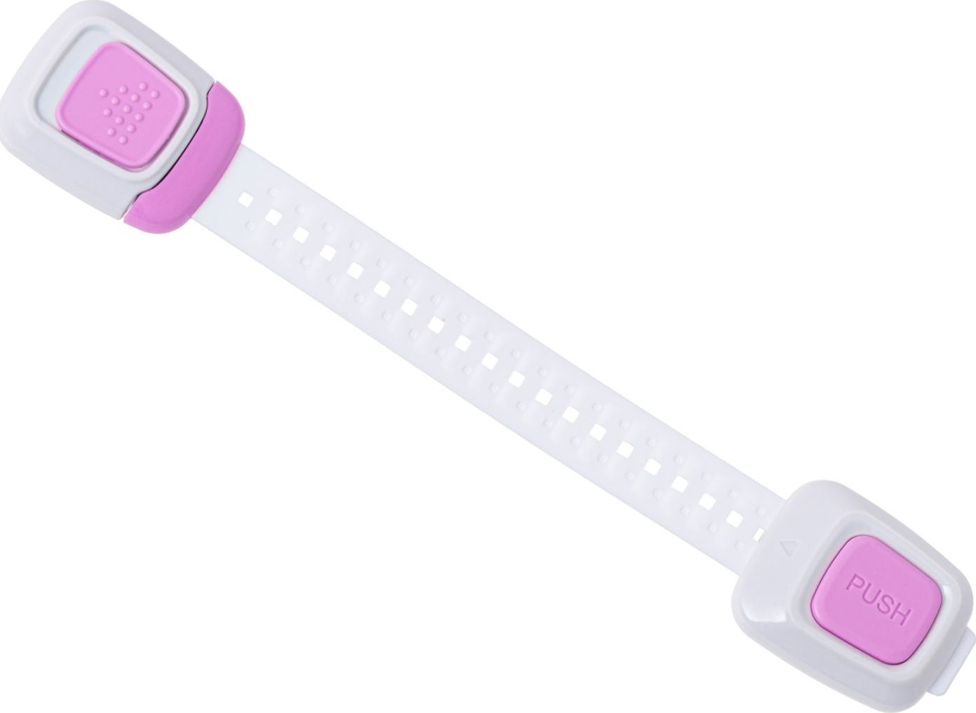 Ikonka Zabezpieczenie blokada do szafek lodówki regulacja różowy