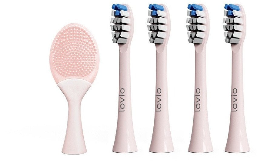 Lovio SonicProtect PRO końcówki do szczoteczki sonicznej średnia twardość Różowe LVTB124PK-HM 5szt