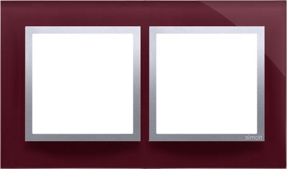 Kontakt-Simon Ramka podwójna Simon 54 Nature szklana śliwka (DRN2/89)