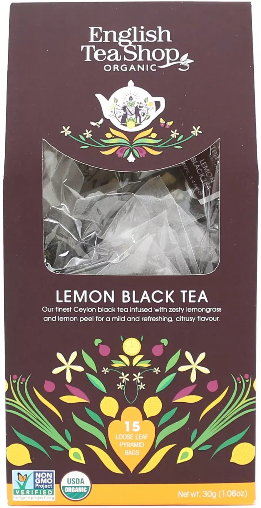 English Tea Shop Herbata czarna Lemon Black Tea 15 piramidek