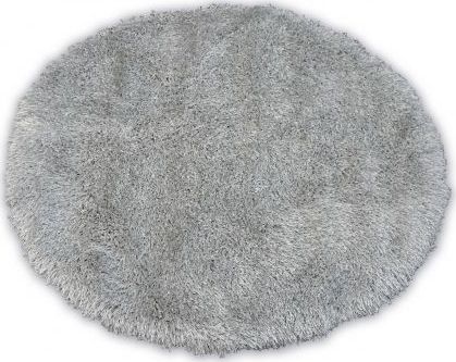 Dywany Łuszczów Dywan LOVE SHAGGY koło wzór 93600 srebrny , koło 120 cm