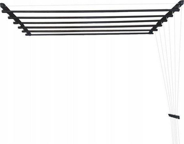 Suszarka na pranie Familia SUSZARKA SUFITOWA Łazienka Balkon 6pr/140cm CZARNA