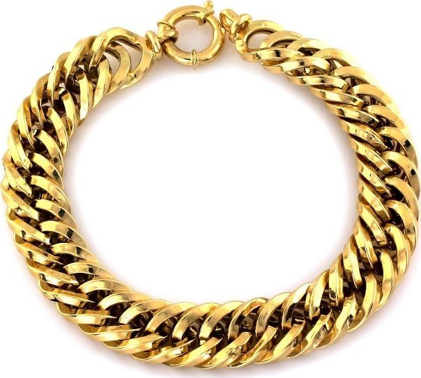 Lovrin Złota bransoletka 585 gruby efektowny łańcuch