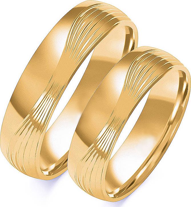 Lovrin Obrączka ślubna z polerowanego złota 585