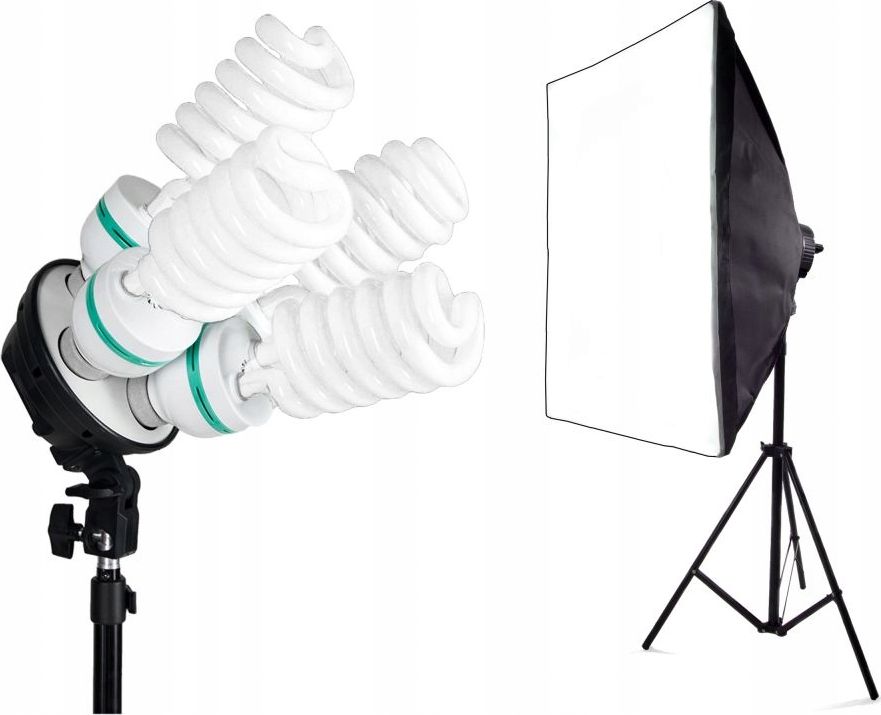 Lampa studyjna LAMPA SOFTBOX 50X70, 4X85W STATYW 230CM