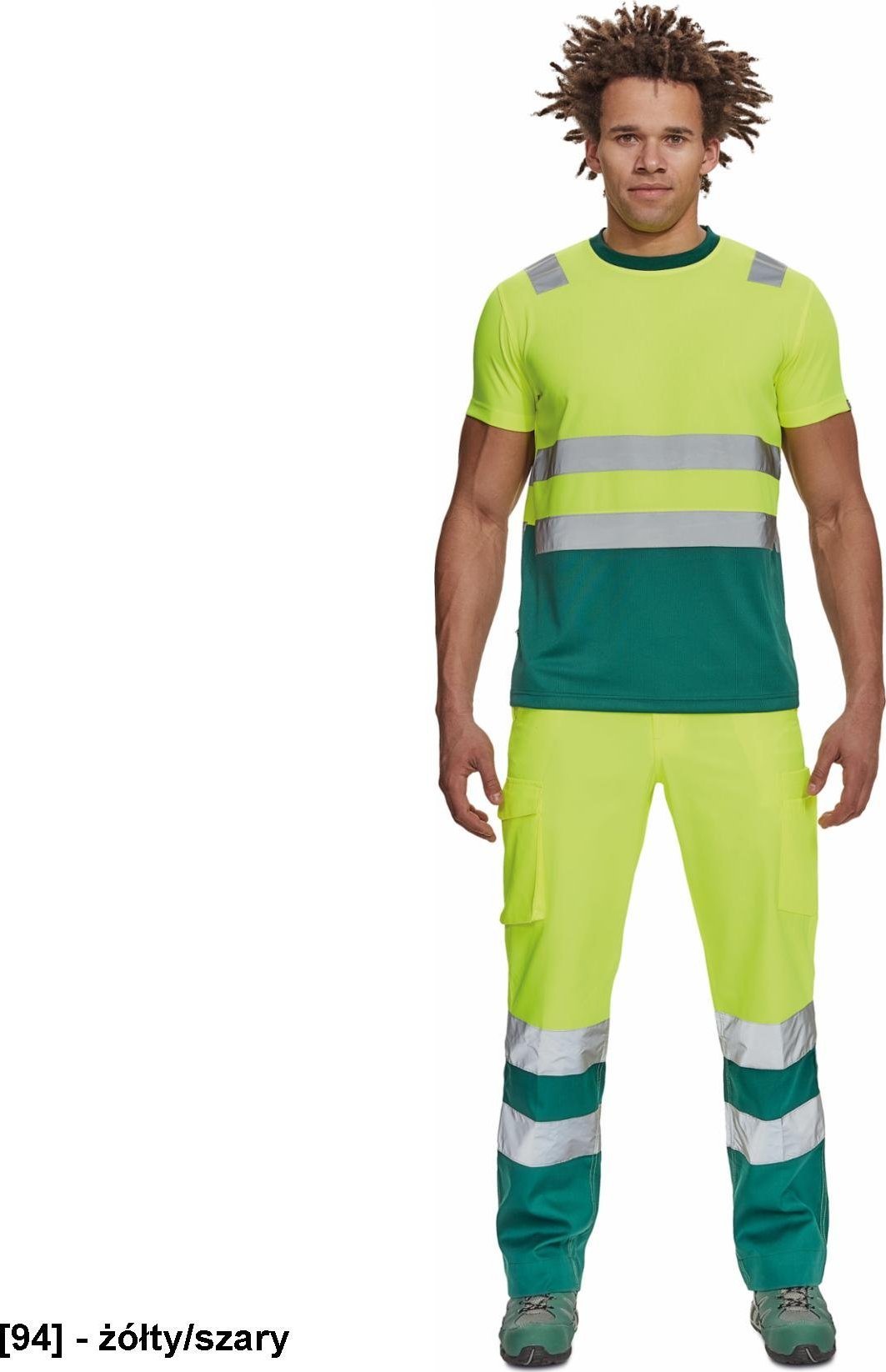 CERVA MONZON HV - t-shirt - żółty/szary 3XL