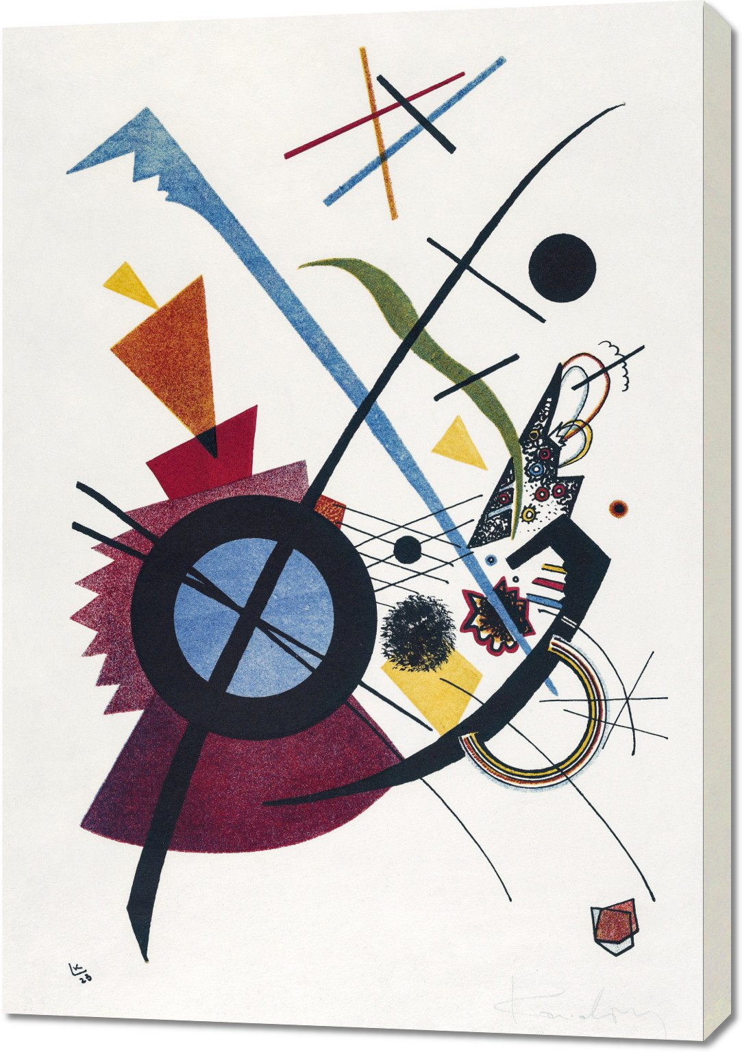 Obraz 70x100cm Fiolet, Wassily Kandinsky Vintage do Salonu