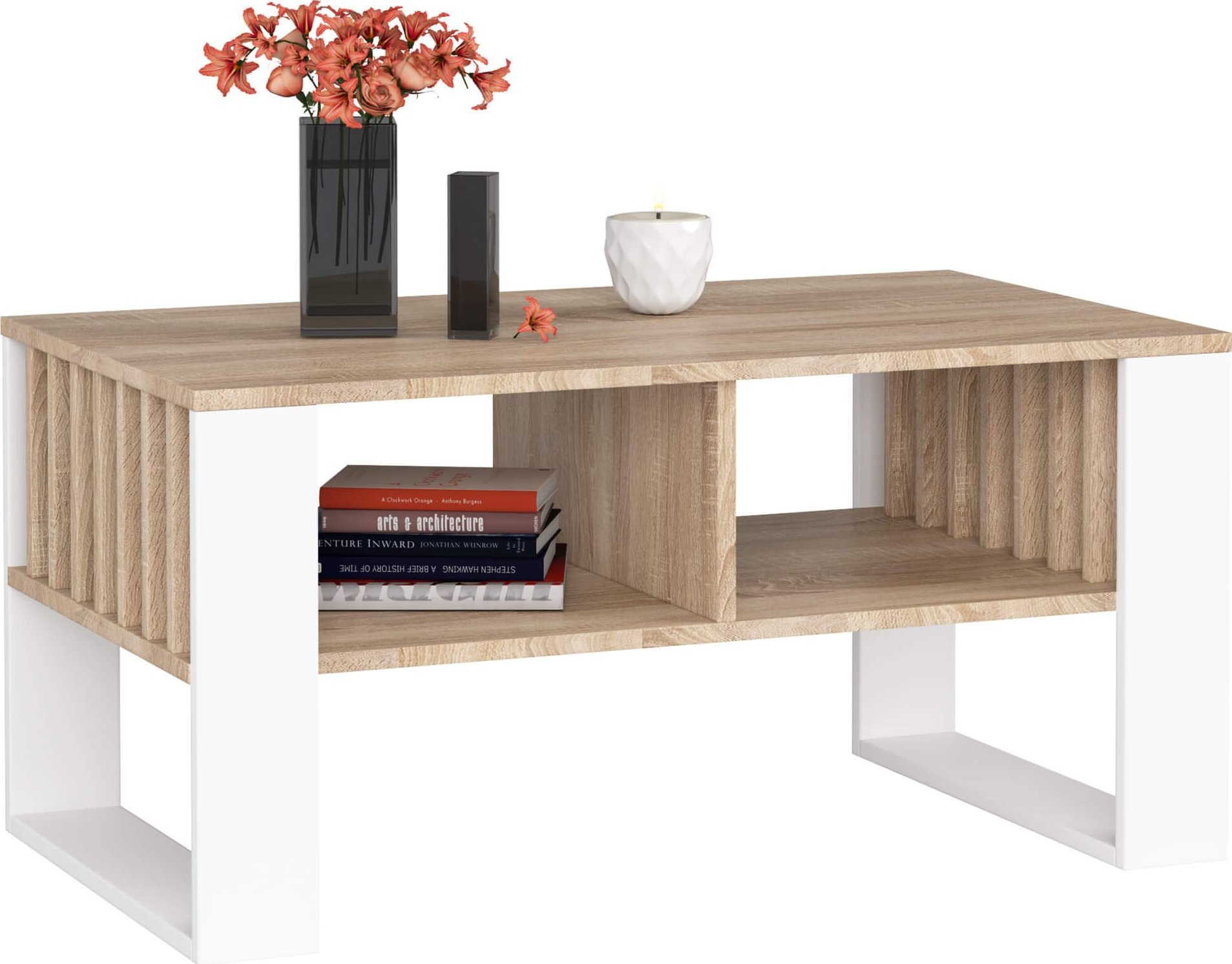 Fabryka Mebli Akord STOLIK KAWOWY ROCKFORD DĄB SONOMA / BIAŁY