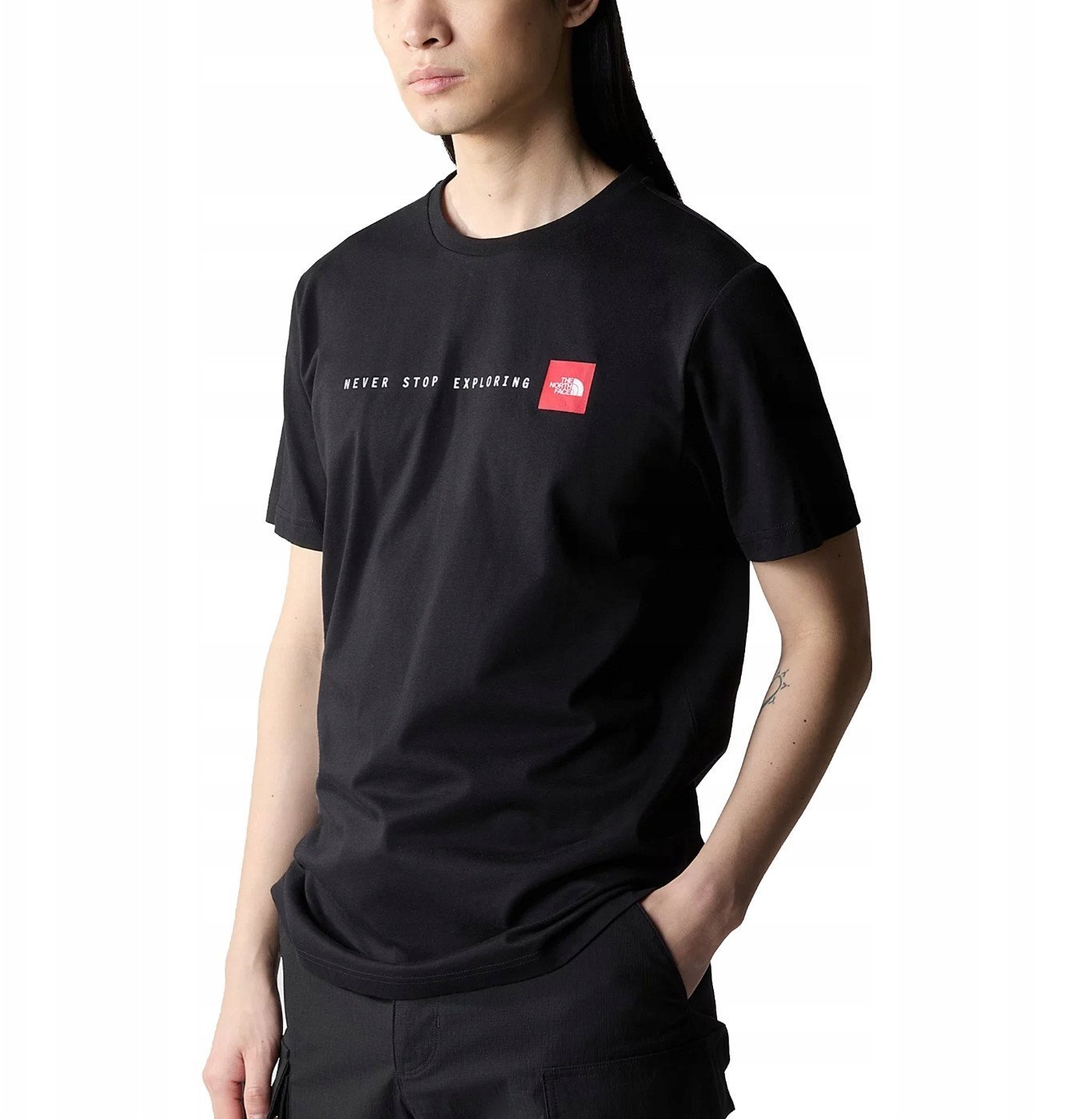 Koszulka ss never stop exploring tee-tnf black-l THE NORTH FACE