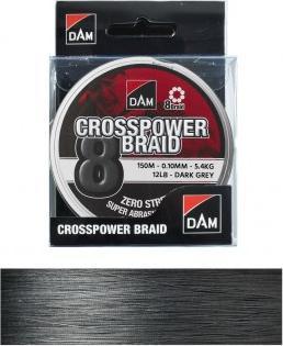 D.A.M. Plecionki DAM Crosspower 8-Braid Grey 150m 0,10 mm