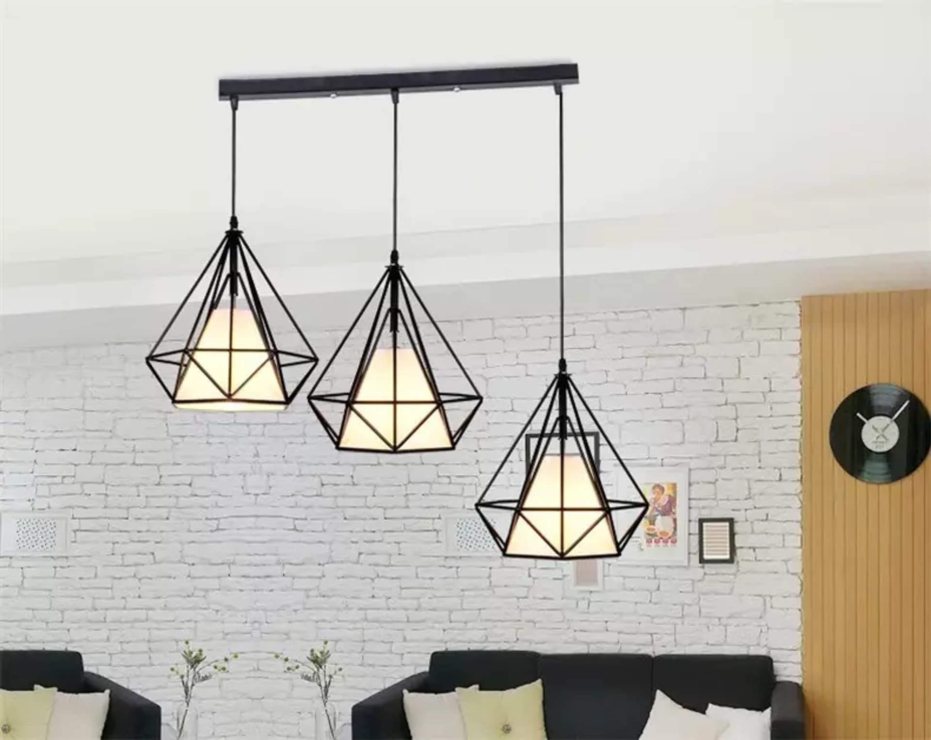 Lampa wisząca Syntron Lampa Loft Diament x3 Prosta