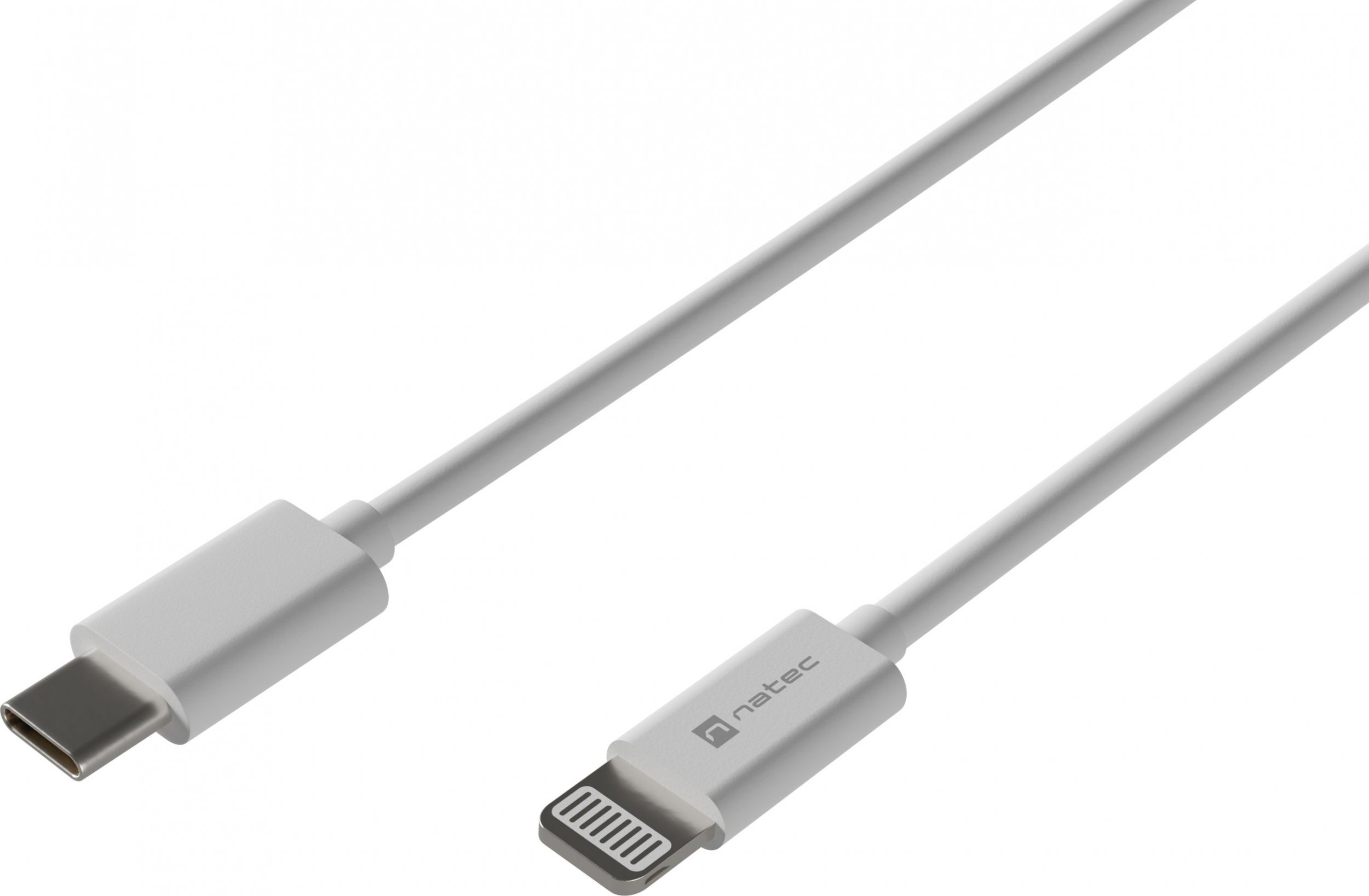 Kabel USB Natec USB-C - Lightning 1 m Biały (NKA-2150)