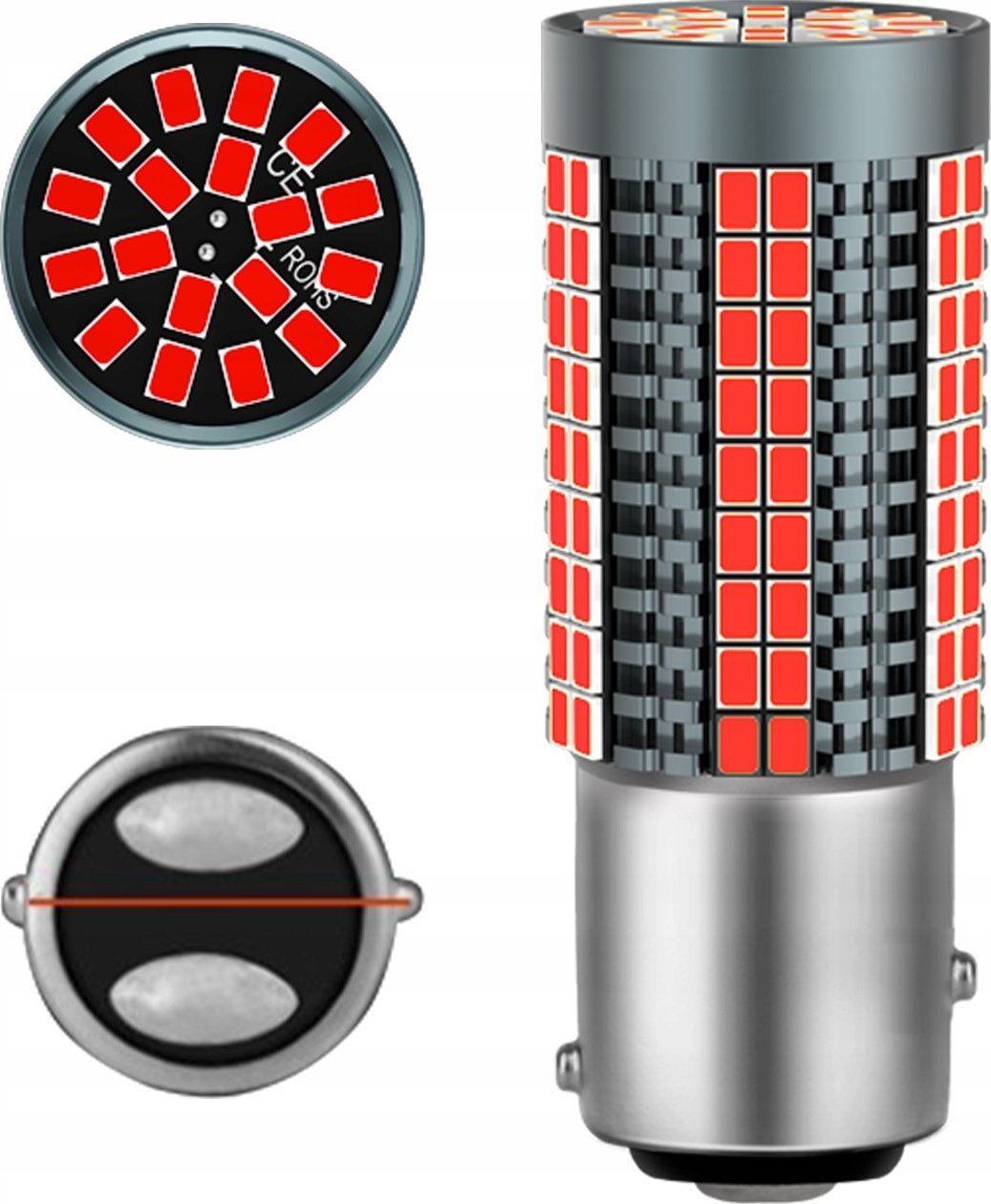 SKLEPLEDY ŻARÓWKA P21/5W LED CZERWONA XSTORM DWUWŁÓKNOWA