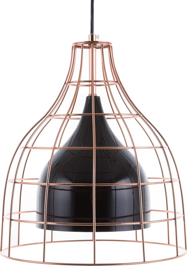 Lampa wisząca Beliani Lampa wisząca metalowa czarna TRESA