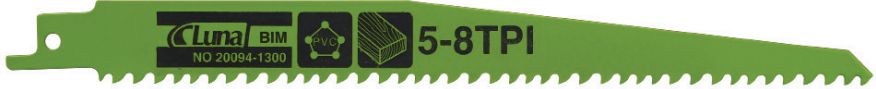 Luna Brzeszczot szablasty bimetal do drewna i tworzyw sztucznych TPI 5/8 300mm 5szt. (200941409)