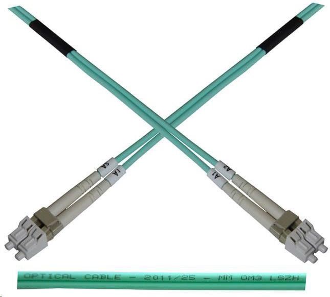 Lynx CS Światłowód krosowy LC/SC, OM3, zielony, 1m (DPX-50-LC/SC-OM3-1)