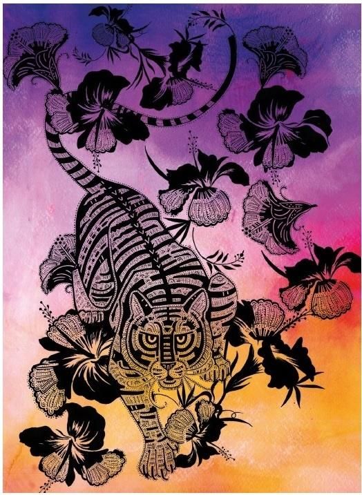 Museums & Galleries Karnet B6 z kopertą Hibiscus Tiger