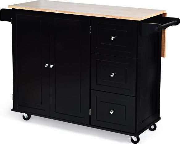 Costway Wózek kuchenny szafka na kółkach składany blat