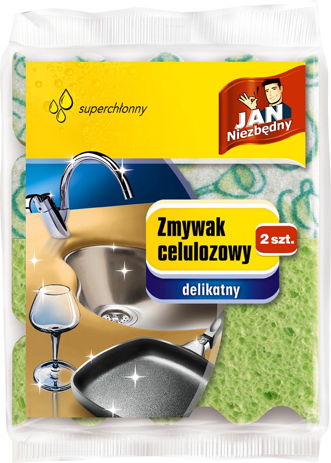 JAN Niezbędny Zmywak Celulozowy Delikatny 2szt (ZZAJAN172.)