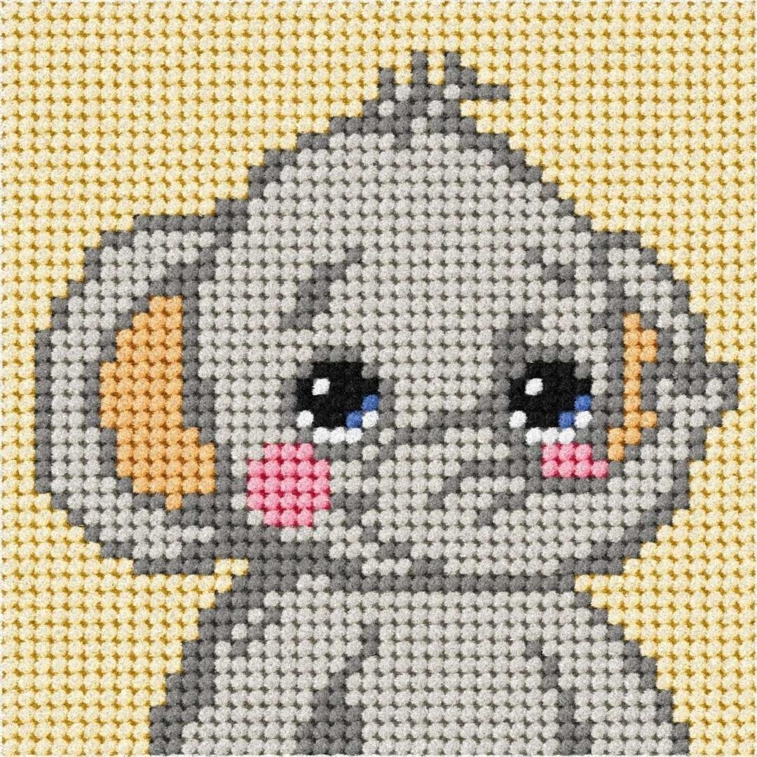 Haft. Moje pierwsze wyszywanie - Słonik EDUKAMP