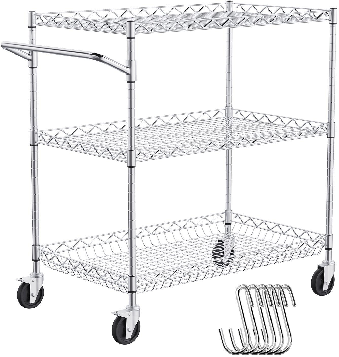 Regał wózek mobilny kuchenny stolik na kółkach blokada kółek 45x76x82 cm